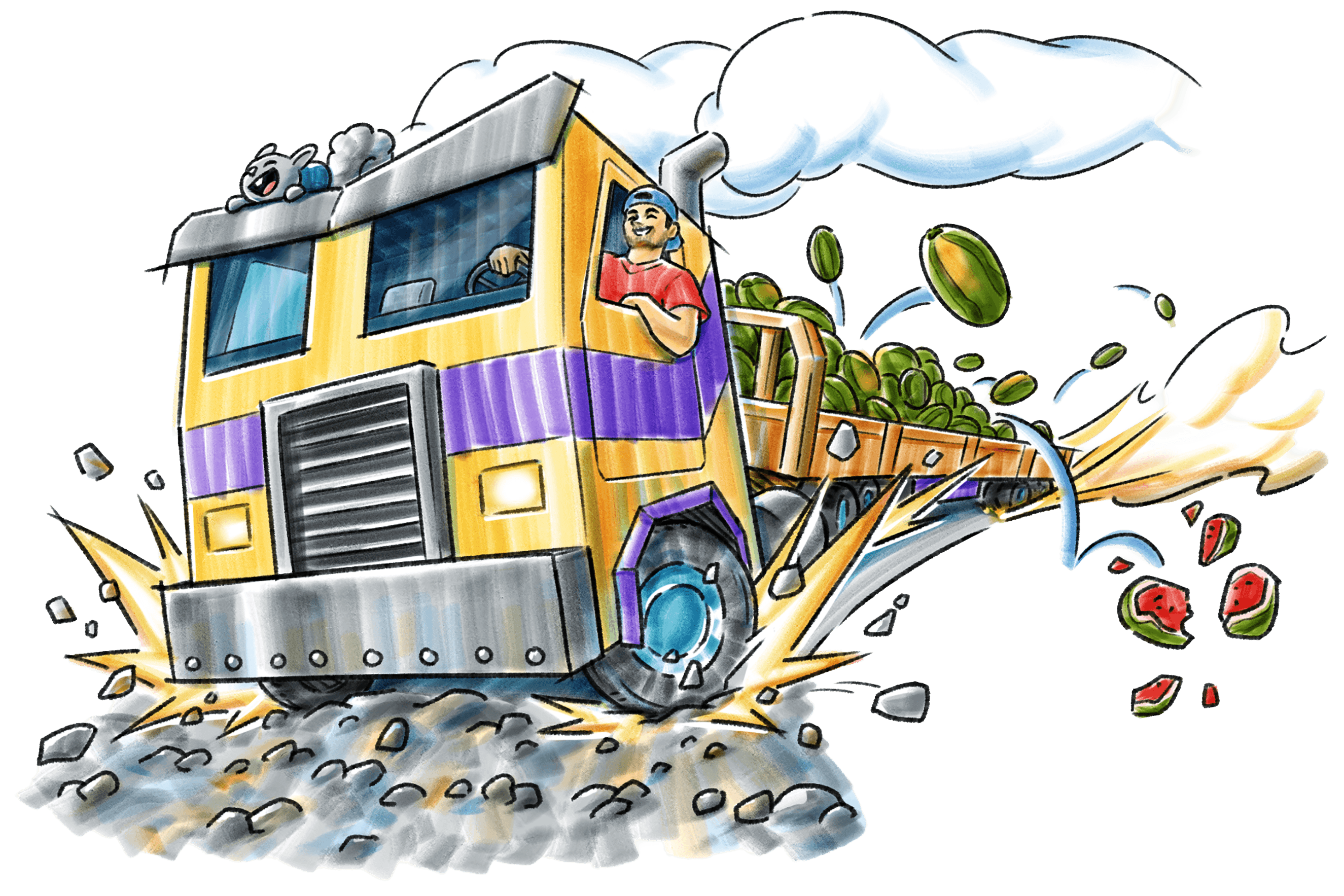 Rocks vs. Big Rigs